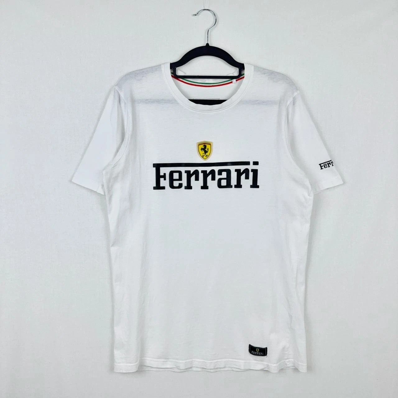 Ferrari Vintage Logo Graphic T-Shirt White M